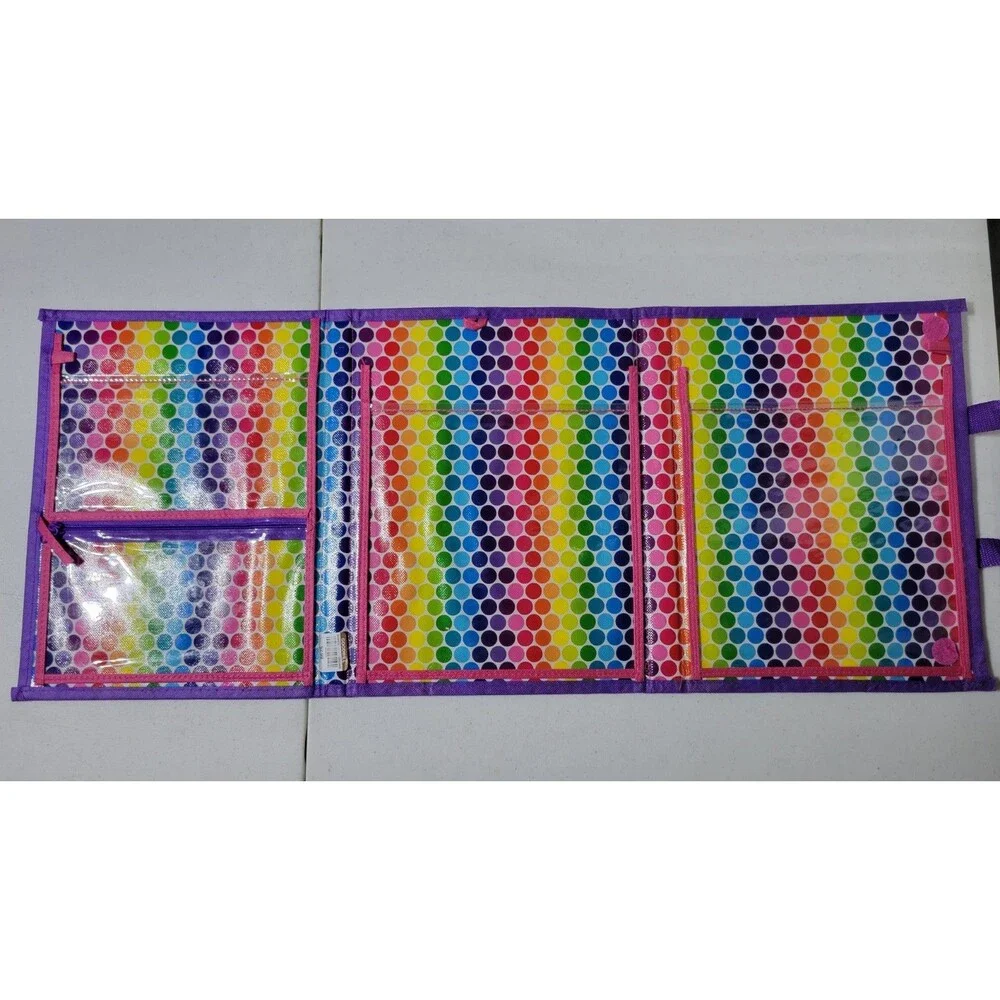 Lisa Frank TIKANNI HUSKY Trifold Portfolio Storage Case Folder School Art